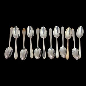 Victor S Co Andover Silverplate Dessert Spoons Set of 12 A1+ USA